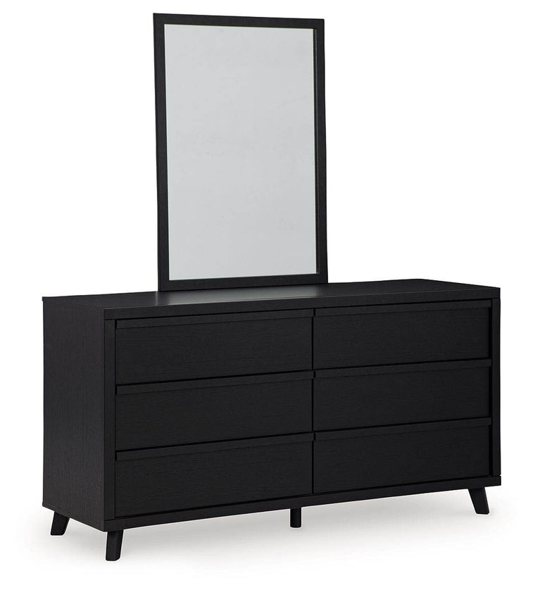 Danziar - Black - Dresser And Mirror - Forward Furniture