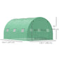 13' x 10' x 6.6' Walk-in Polytunnel Greenhouse, Outdoor Garden Tunnel Greenhouse Tent with Zipped Roll-Up Door and 6 Mesh Windows, Green