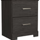 Belachime - Charcoal - Two Drawer Night Stand