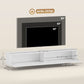 55" Floating TV Stand with Flip-Down Doors - White