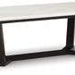 Fostead - White / Espresso - Rectangular Cocktail Table