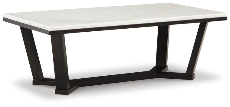 Fostead - White / Espresso - Rectangular Cocktail Table - Forward Furniture