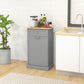Kitchen Tilt Out Trash Bin Cabinet, Free Standing Recycling Cabinet, Trash Can Holder with Drawer, Grey