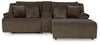 Top Tier - 3-Piece Reclining Sectional Sofa With Raf Press Back Chaise - Fabric - Chocolate
