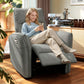 Power Recliner Chair, Fabric Upholstered Recliner Chair with USB Ports, Footrest, Grey