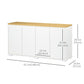 Sideboard Buffet Cabinet with Double Doors - White