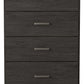 Belachime - Charcoal - Four Drawer Chest