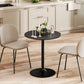 27.6" Round Dining Table Seats 2 - Black