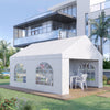 16.5' x 13' Outdoor Tents for Parties, Event Tent with Sides, 4 Windows and 2 Doors, White