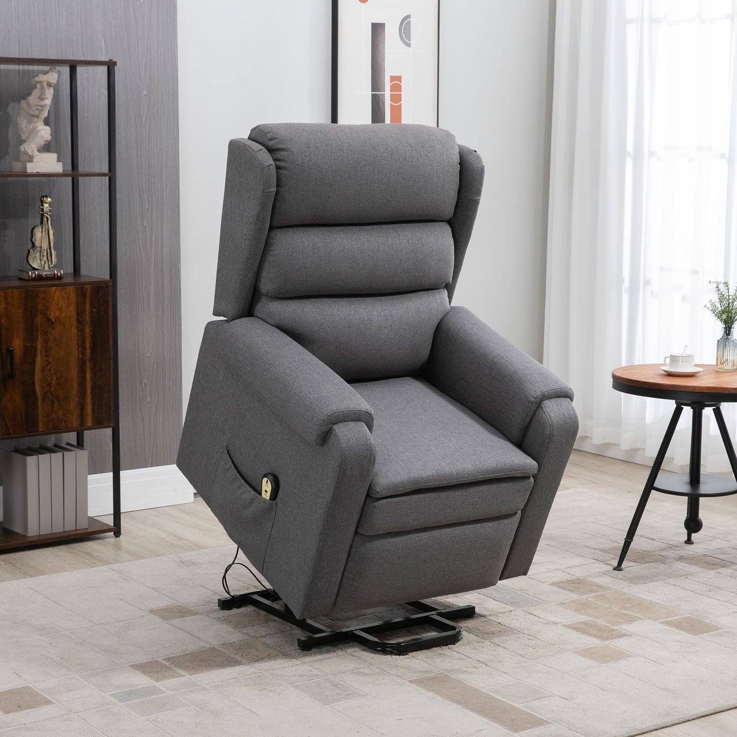 Power Lift Recliner Chair with Remote - Grey
