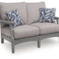 Cove Beach - Loveseat With Cushion - Gray