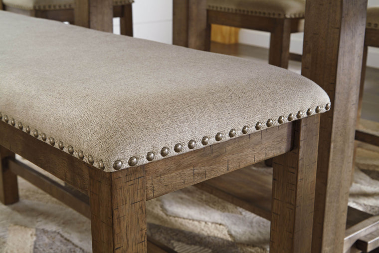 Moriville - Beige - Double UPH Bench - Forward Furniture