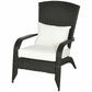 Patio Wicker Adirondack Chair, Outdoor Rattan Muskoka Chair with Cushions for Patio, Garden, Backyard, Cream
