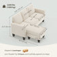 L-Shaped Sectional with Reversible Chaise - Cream White