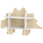 Dinosaur Themed Kids Bookshelf, 2 Tier Kids Bookcase, for Playroom, Bedroom, Living Room, Kids Room, Natural
