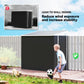 Outdoor Storage Shed Lean to Shed Outdoor Metal Tool Shed with Lockable Door and Air Vents, Dark Grey