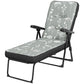 Folding Outdoor Lounge Chair with Cushion, Adjustable Backrest, Reclining Patio Garden Chair with Footrest, Wine Red