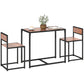 Dining Table Set, Industrial Dining Set for 2, Kitchen Table and Chairs for Small Space, Dining Room Table with Chairs