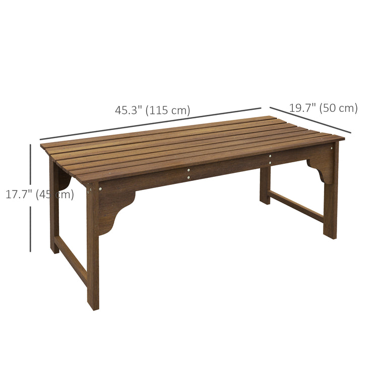 Wooden Double Park Bench with Slatted Seat