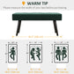 39 Inches Upholstered Bedroom Bench, Modern End of Bed Bench with Steel Legs, Green