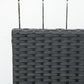 Rattan Wicker Loveseat Garden Bench Hand Woven Portable Backyard Black