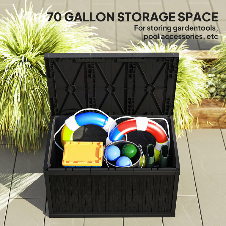 70 Gallon Resin Deck Box with Handles