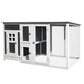63" Grey Wooden Chicken Coop with PC Roof & Nesting Box