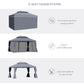 13' x 10' Patio Gazebo, Double Roof Outdoor Gazebo Canopy Shelter with Netting & Curtains, Strong Aluminum Frame, Dark Grey