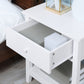 Modern Style Nightstand, Small End Table with Drawer and Storage Shelf for Bedroom, Living Room, White
