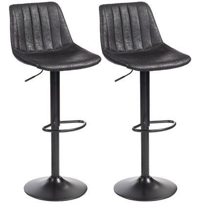Counter Height Swivel Bar Stools Set of 2 - Black