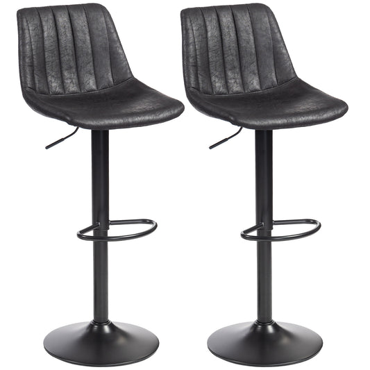 Counter Height Swivel Bar Stools Set of 2 - Black