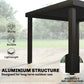 Aluminum Outdoor Dining Table for 6, Patio Rectangular Table, 47.2" x 35.4" x 29.1", Black