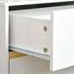 Nightstand, Bedside Table with 2 Drawers, Modern Side End Table with Solid Wood Legs for Bedroom, White