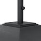 Square Umbrella Base with Wheels, 99 lbs Water or 132 lbs Sand Filled, with Double Adjustable Knob, Black