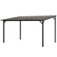 Hardtop Gazebo Wall-Mounted / Free Standing Outdoor Pergola with UPF 50+ & Waterproof Polycarbonate Roof