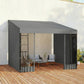 10' x 10' Wall Pergola, Outdoor Gazebo with 2 Curtains and 2 Nettings, UV Resistant, for Patio, Deck, Dark Grey