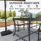 17.7" x 17.7" x 11.8" Black Heavy Duty Umbrella Base