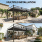 19' x 10' Pergola with Retractable Canopy, Patio Pergola with Sun Shade Shelter, UV50+, for Patio, Garden, Dark Grey