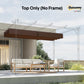 8' x 9.4' Retractable Pergola Canopy Replacement, Fit 7' x 10' Frame, UV30+ Pergola Cover Top Only, Coffee