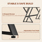 71" Computer Desk, Industrial Writing Table with X-Shaped Frame for Home Office, Rustic Brown