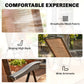 Folding Outdoor Bistro Set, Patio Table and Chairs with Reclining Backrest and Round Dining Table, Brown