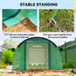 Walk-in Tunnel Greenhouse, Plant Hot House with Sunshade Net, Roll-up Mesh Sidewalls, 2 Doors