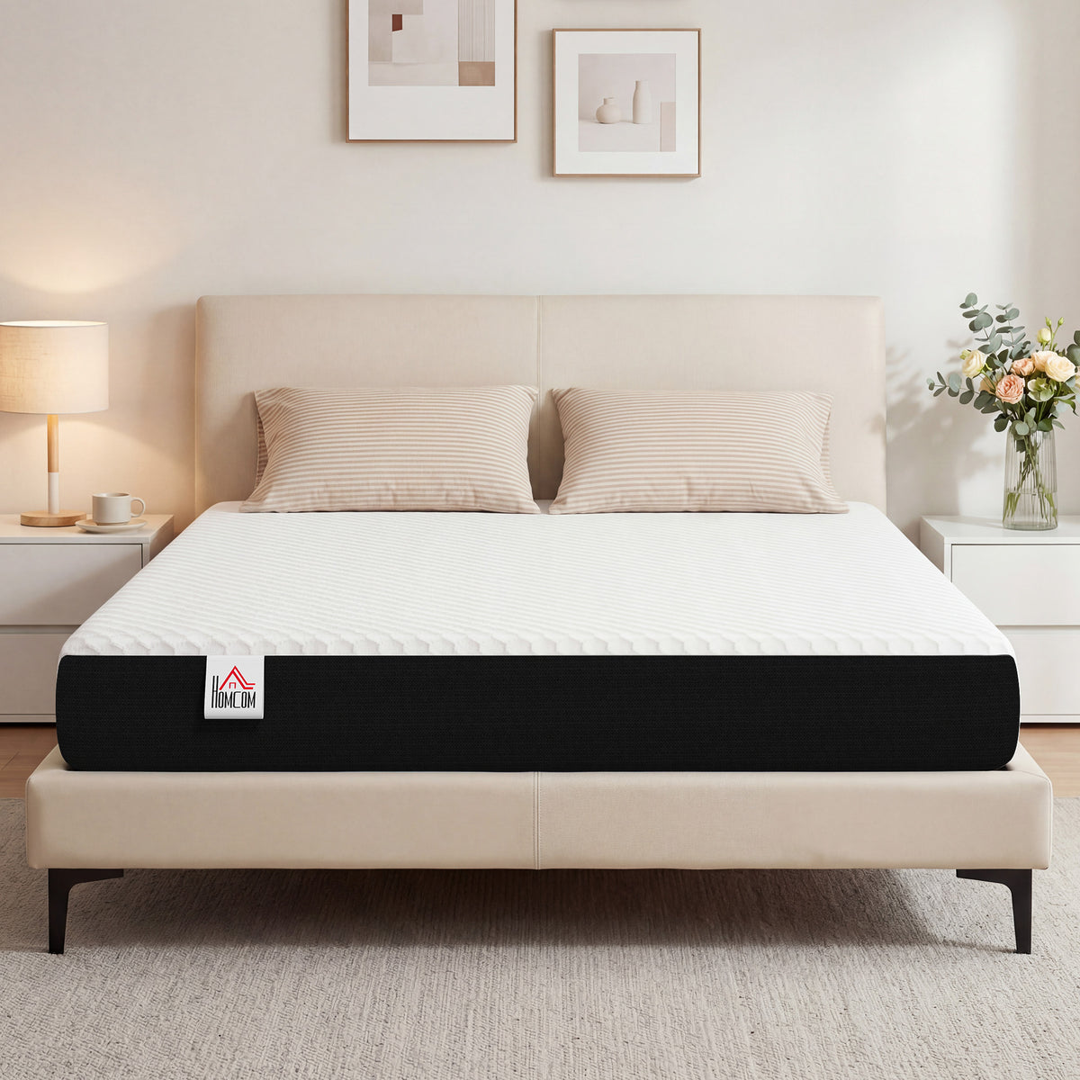 Full 8 Inch Memory Foam Mattress in a Box, Pressure Relief & Lumbar Support, CertiPUR-US Certified, Medium Firm