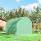 11.5' x 6.6' x 6.6' Walk-in Tunnel Greenhouse Garden Plant Seed Growing Warm House Outdoor Hot House w/ Roll Up Door, Windows, PE Cover Green
