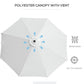 10' x 8' Round Market Umbrella, Patio Umbrella with Crank Handle and Tilt, Outdoor Parasol for Garden, White