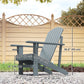 Classic Adirondack Chair, Muskoka Chairs, Garden Deck Chair with Cup Holder for Patio, Indoor, Backyard, Dark Grey