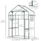 Walk-in Greenhouse with 4 Shelves, 56" x 29" x 77" Mini Greenhouse ,Roll-Up Door, Mesh Windows for Seedling, Flowers, Plant Growing, Clear