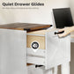 4 Drawer File Cabinet with Silent Slides, Vertical Farmhouse Filing Cabinet Fits Letter/A4 Size Home Office, White