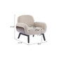 Modern-Scandinavian Accent Chair with Ergonomic Wrap-Around Backrest, Sturdy Armchair for Living Room, 31.5" L x 30.5" W x 31" H, Khaki