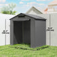 6' x 4' Portable Shed, Waterproof Bike Tent with Roll-up Zipper Door, Vent and Galvanised Metal Frame, Dark Grey